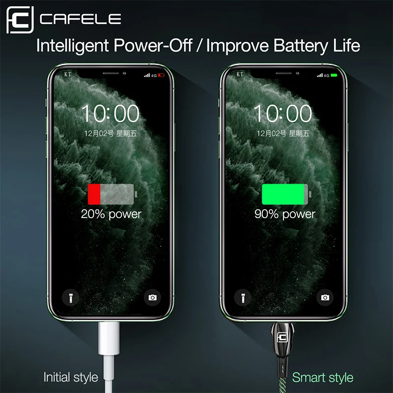 Cafele 18 Вт USB C для Lightning зарядный кабель для iPhone 11 Pro Xs Max X XR 8 Plus Быстрая зарядка USB кабель PD зарядный кабель