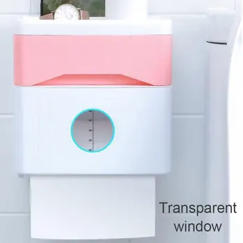 

Wall Mounted Waterproof Paper Holder Bathroom Paper Roll Holder Rack Plastic HKS99