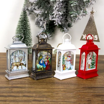 

Christmas Halloween Decorations For Household Party Lanterns LED Candles Christmas Tree Decorations Santa Claus Elk Lights