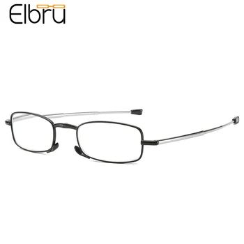 

Elbru Anti-blue Light Folding Reading Glasses Antenna Leg Stretch Glasses HD Presbyopia Eyeglasses For Men And Women With Box