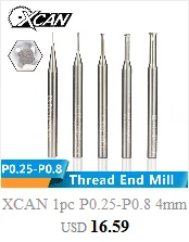 XCAN 1 шт. 1-12 мм с синим покрытием 3 флейты карбида концевые фрезы алюминиевый режущий фрезы Спиральные Фрезы с ЧПУ Концевая фреза