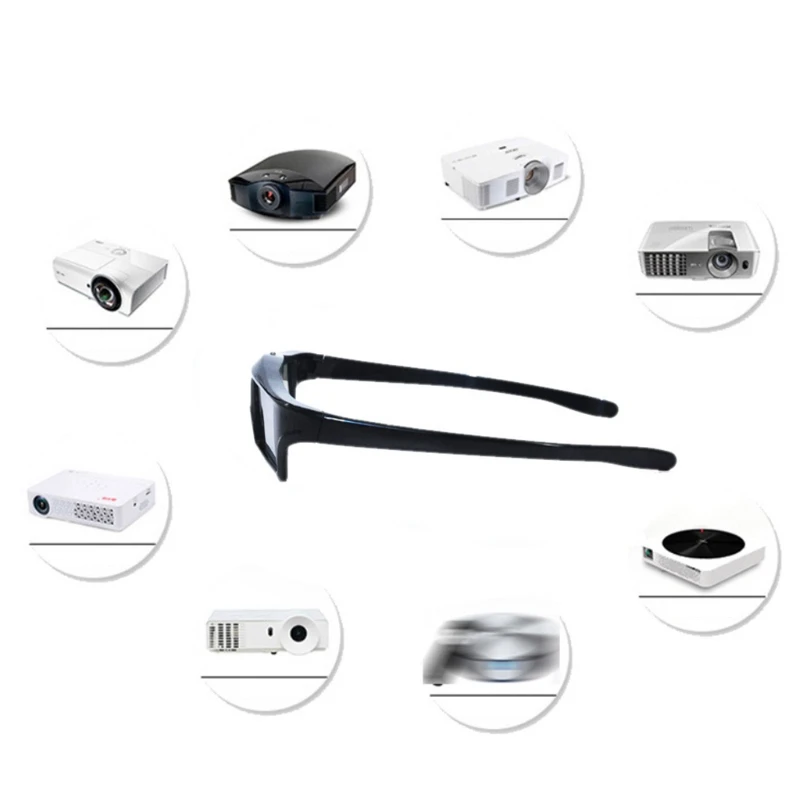 New item 3D Glasses Active Shutter Rechargeable Eyewear for DLP-Link Optama Acer BenQ ViewSonic Sharp Projectors Glasses