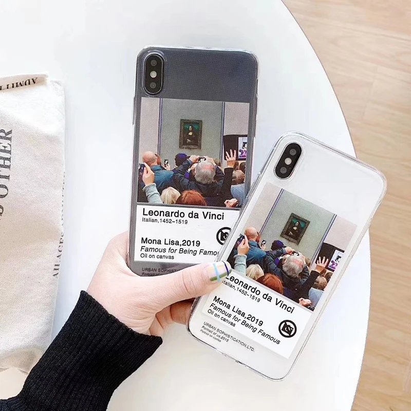 Мягкий чехол из чистого полиуретана с надписью "Мона Лиза" Чехлы для huawei P20 P30 Lite Mate20 30Pro Honor 8X 9X 8Lite 9 10 Lite V20 20Pro Y9 Nova 3 3i 4 5i