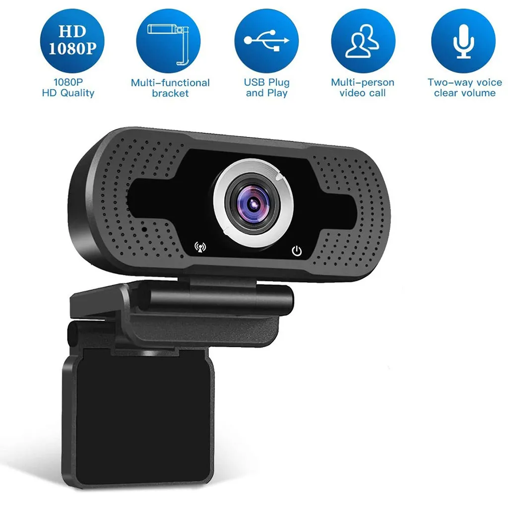 

USB Web Camera 1080P HD 2MP Auto Focus Computer Camera Webcams Built-In Sound-absorbing Microphone 1920 *1080 Dynamic Resolution