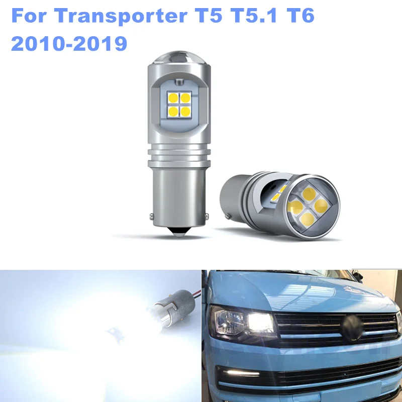 Дневные ходовые огни для VW Transporter T5 T5.1 T6 2010-2019 2 шт./лот P21W Ba15s Canbus без ошибок белые