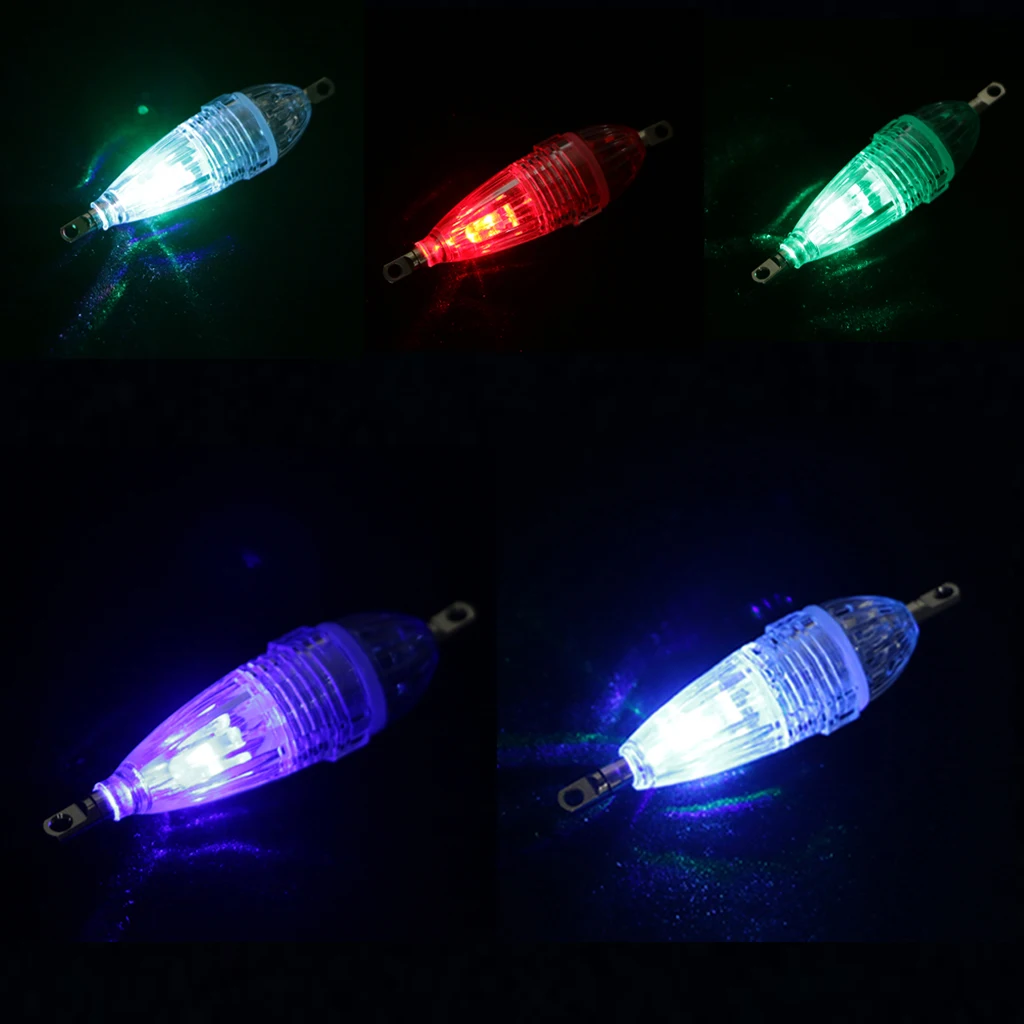 LED Fishing Light Night Fishing Lure Strobe Squid Lure Light Underwater Fish Attracting Light