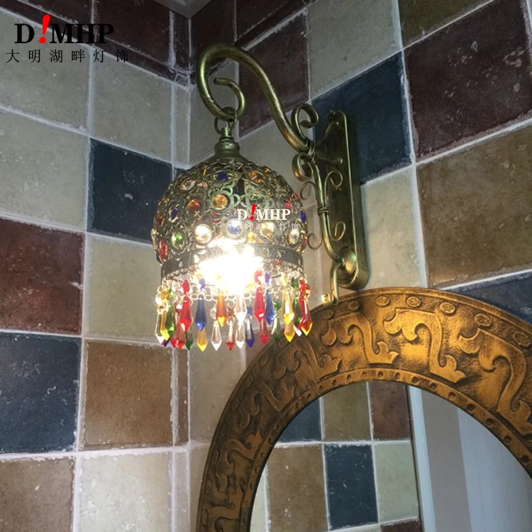 ancient ways is the Mediterranean led single head wall lamp lamp of bedroom the head of a bed wall lamp southeast Asia - Lampshade Color: see chart
