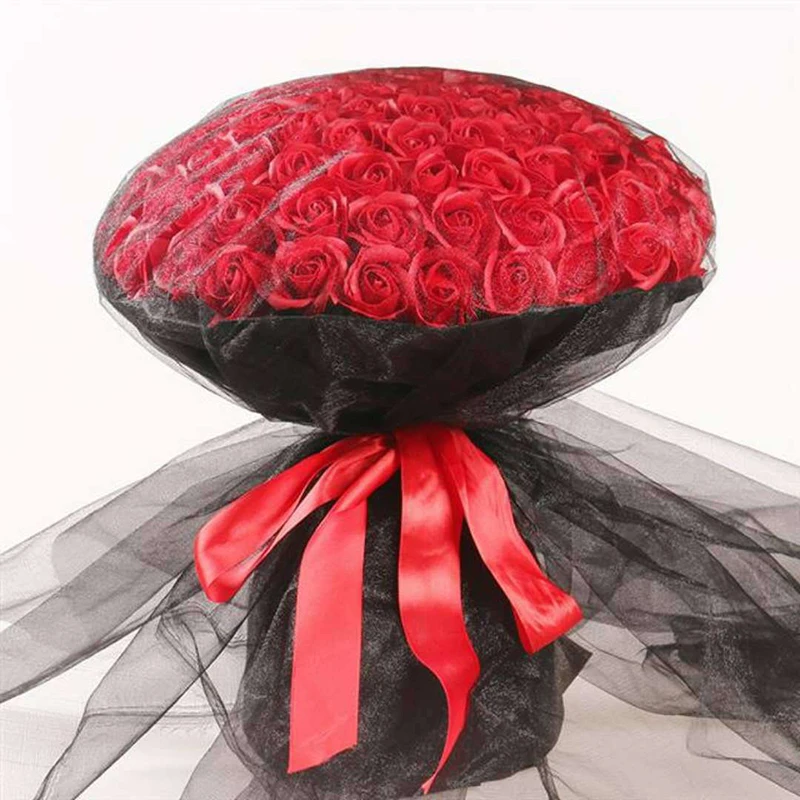 99 шт./компл. Искусственные цветы/Роза цветок девушке на день рождения, подарок на день Святого Валентина вечерние мыло искусственные цветы