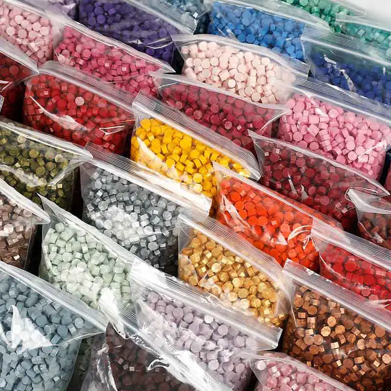 

WYSE 100pcs/set Octagon Sealing Wax Beads Retro Wax Seal Stamp Beaded Waxes for Wedding Vintage Craft Decor Card Making Tools