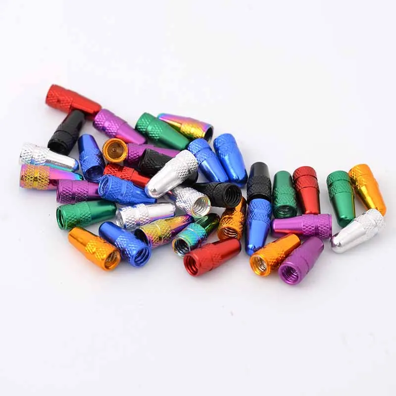 4Pcs Suit 7 Colors Presta Valve Cap Road MTB Bike Aluminium Alloy Valve For Bicycles Caps Tire Bicycle Tubeless Cap Dust Cover