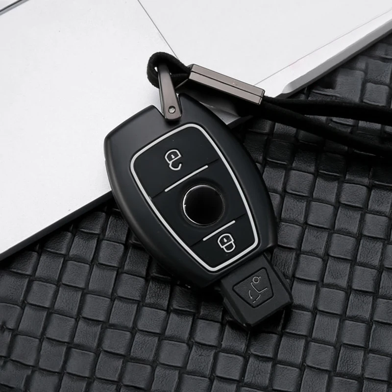 Цинковый сплав+ силиконовый чехол для ключа автомобиля чехол для Mercedes Benz BGA AMG W203 W210 W211 W124 W202 W204 W205 W212 W176 аксессуары