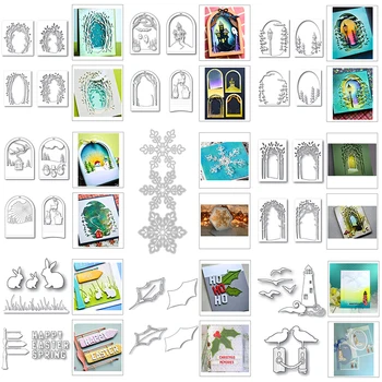 

2020 New Christmas and Halloween Background Layered Metal Cutting Dies Scrapbooking For DIY Crafts Making Card Paper no Stamps