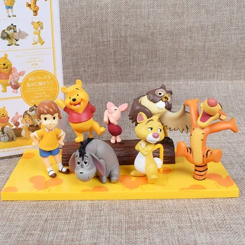 

7pcs Disney toy Winnie the Pooh Tigger Jouet Doll PVC Action Figures Collect Model Toys Christmas Birthday Gift for Kid