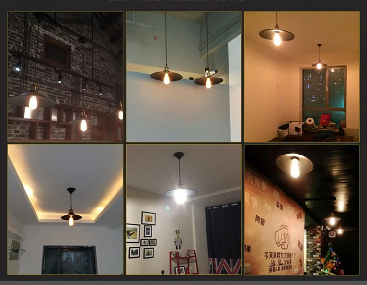 H4ba04a07a7b64de395e4fd42f0b36d42L Vintage Pendant Light Loft E27 Retro Chandelier 22cm 26cm 30cm Industrial Hanging Light Edison Home Lighting for Living Room