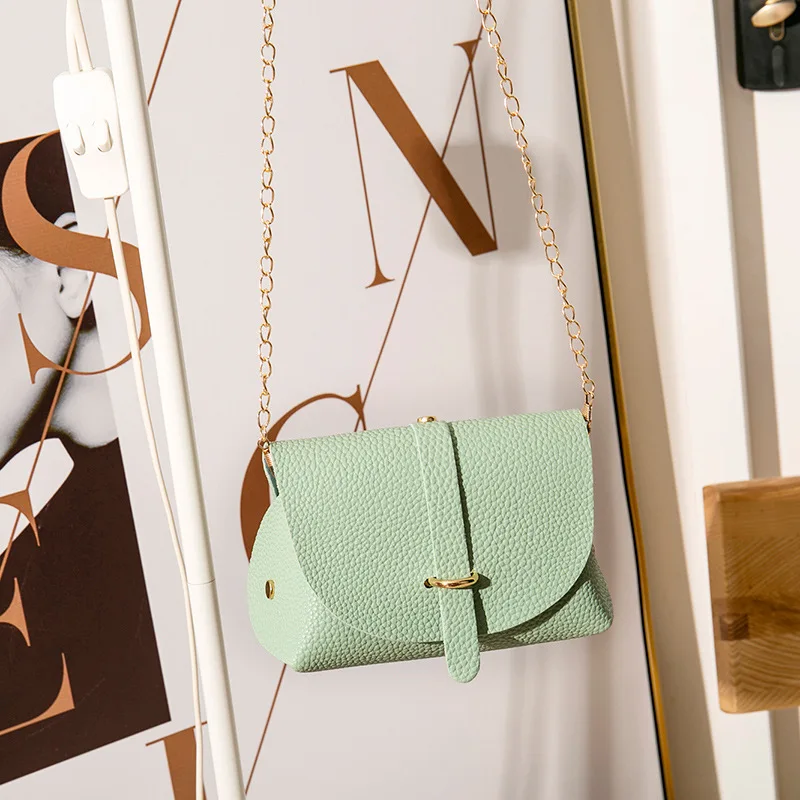 

Small Bag Fashion 2020 Spring Korean-style Fashion Students GIRL'S Small Shoulder Bag Simple Versatile Chain Shoulder Square Sli