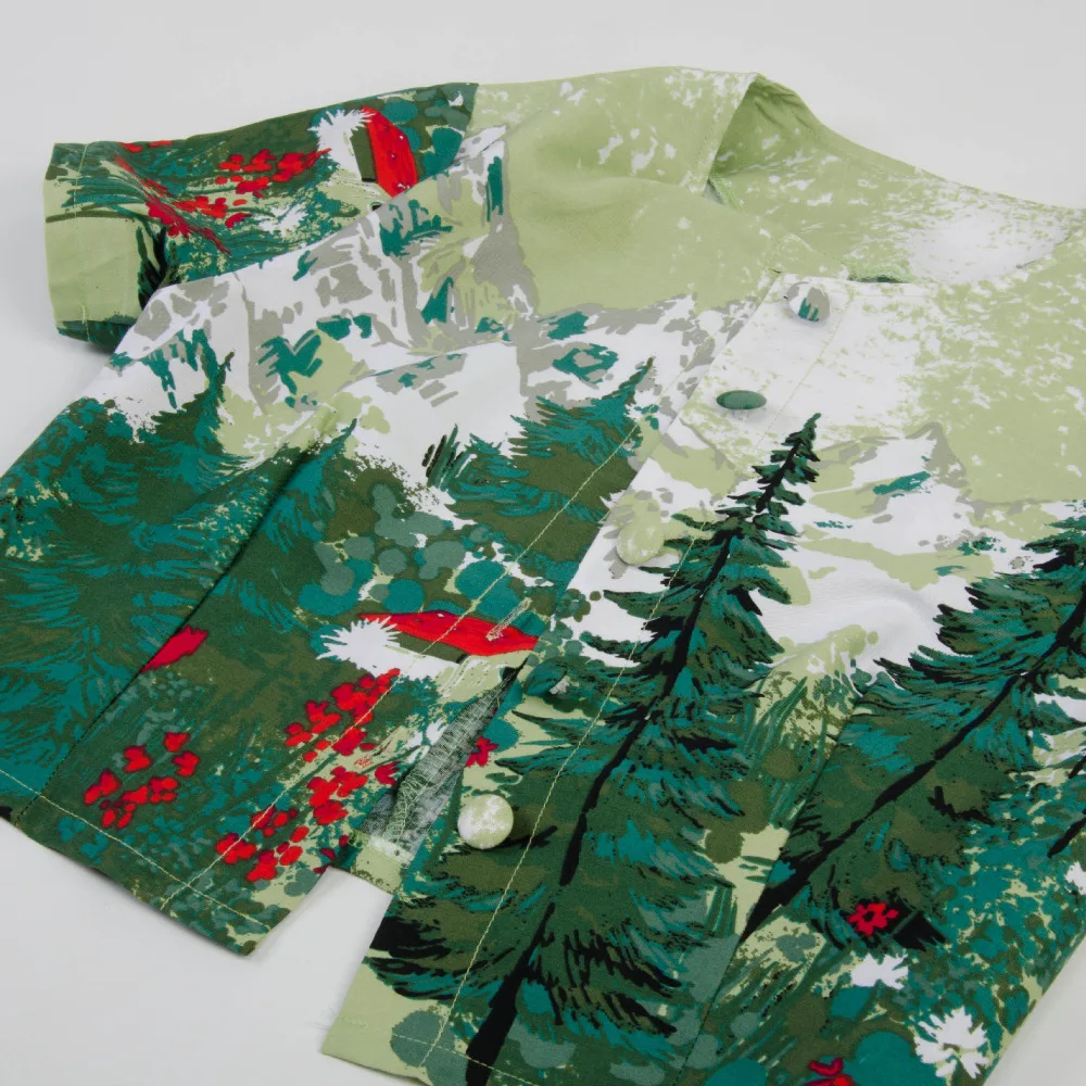 2 шт. Женское зимнее платье рождественское с коротким рукавом зеленое Ретро стиль