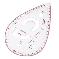 6403Multifunction Patchwork Ruler Plastic French Curve Sewing Ruler Measure Tailor Ruler Making Clothing Bend Ruler Tools