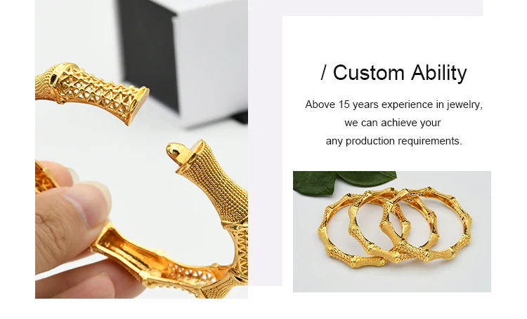 Elegant Dubai Gold Color Bangles for Weddings