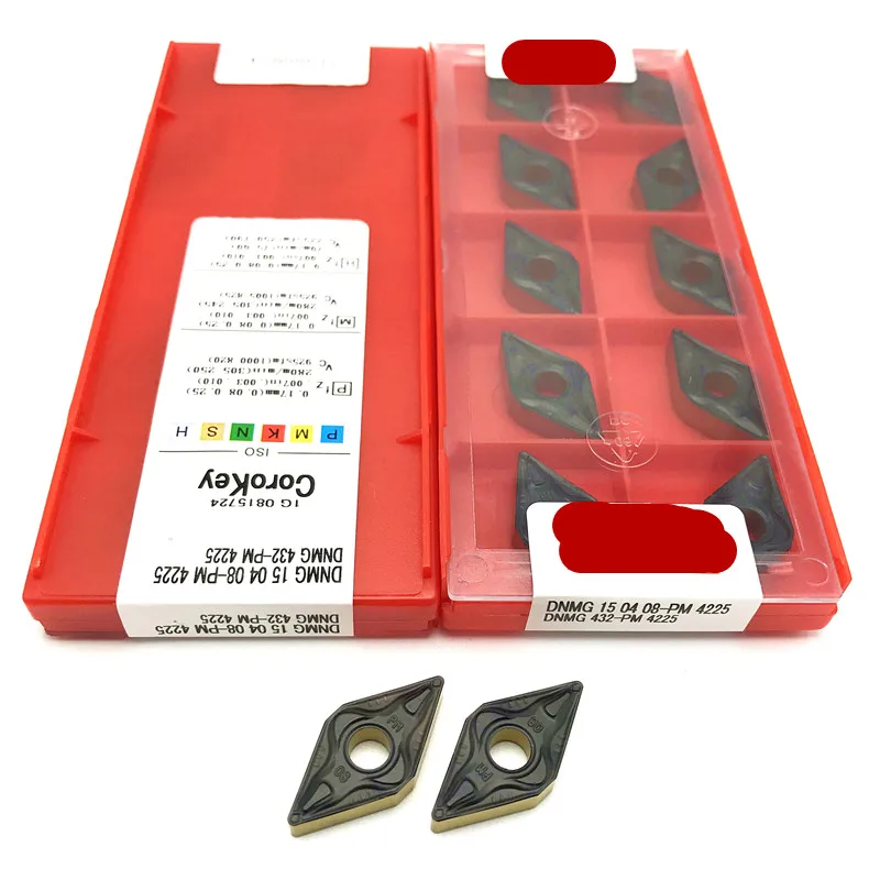 

20PCS 45°SANDV high quality lathe tool DNMG150408 PM4225 carbide tool, external turning tool R0.8 CNC lathe tool