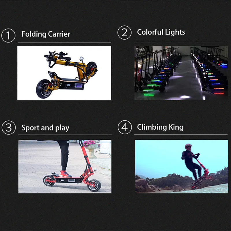  Electric Scooter 5000W Powerful 95KMH High Speed Samsung Lithium Battery Foldable Electric Skateboa