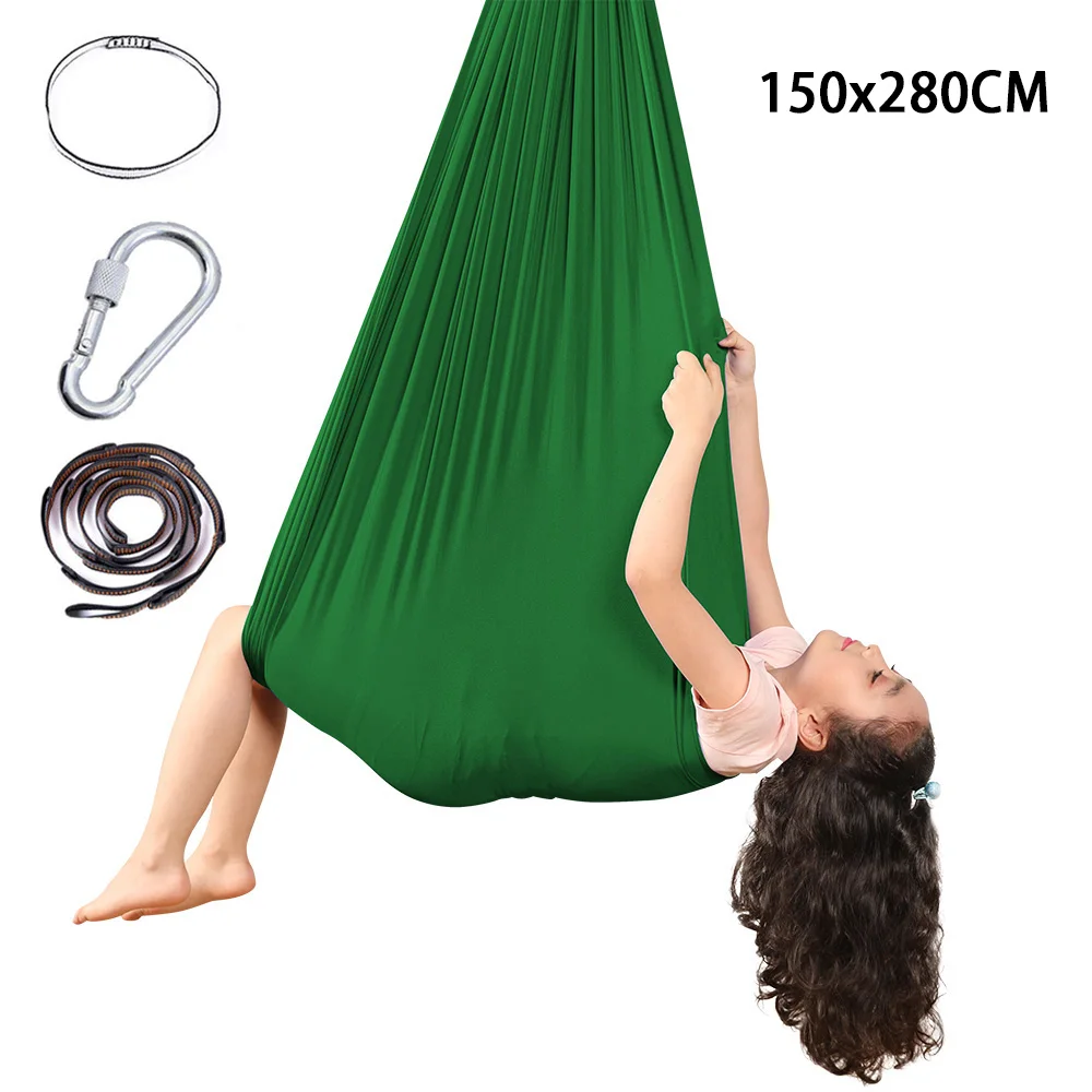 Snuggle Swing for Kid with Special Needs Adjustable Elastic Cuddle up Hammock Chairtoy for Indoor Yoga Hardware Included CLH@8 