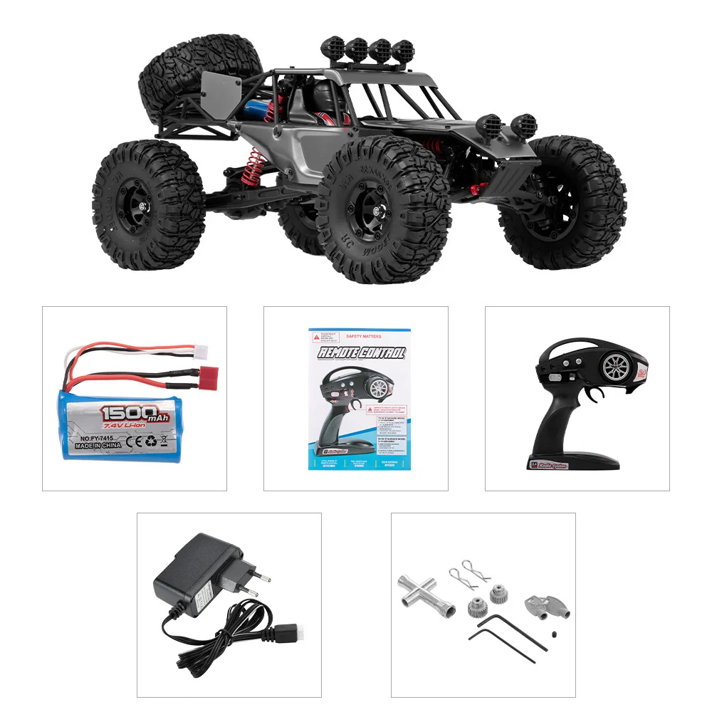 FY03H 1/12 пустынный внедорожный Багги металлический корпус 2,4 ГГц 4WD 35 км/ч высокоскоростной пульт дистанционного управления RTR RC автомобиль - Цвет: Зеленый
