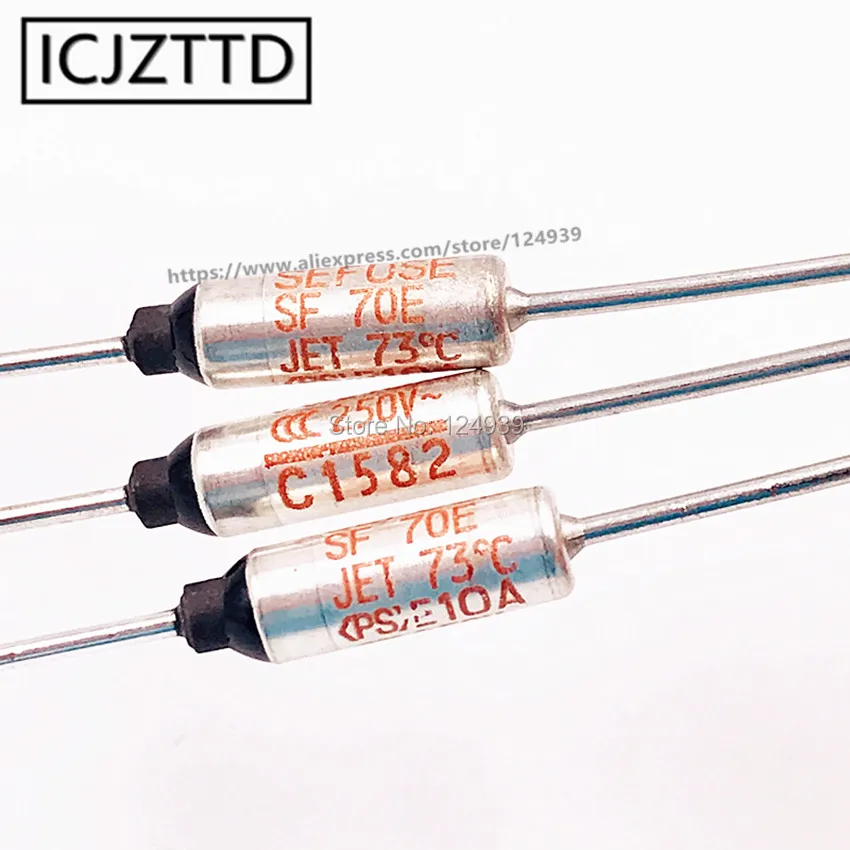 BNYZWOT SF119E-121 Degree Metal Thermal Cutoffs Thermal Fuse 10A 250V for Motor Transformer Electric Industrial Home Appliance 10Pcs 