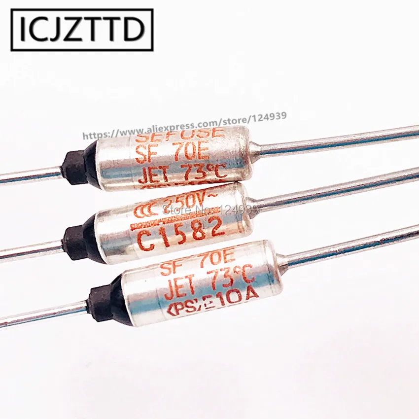 10pcs SEFUSE Cutoffs Thermal Fuse SF70E SF70Y 73℃ SF76E SF76Y 77℃ SF91E SF91Y 94℃ SF96E SF96Y 99℃ SF113E SF113Y 113℃ 10A15A250V |