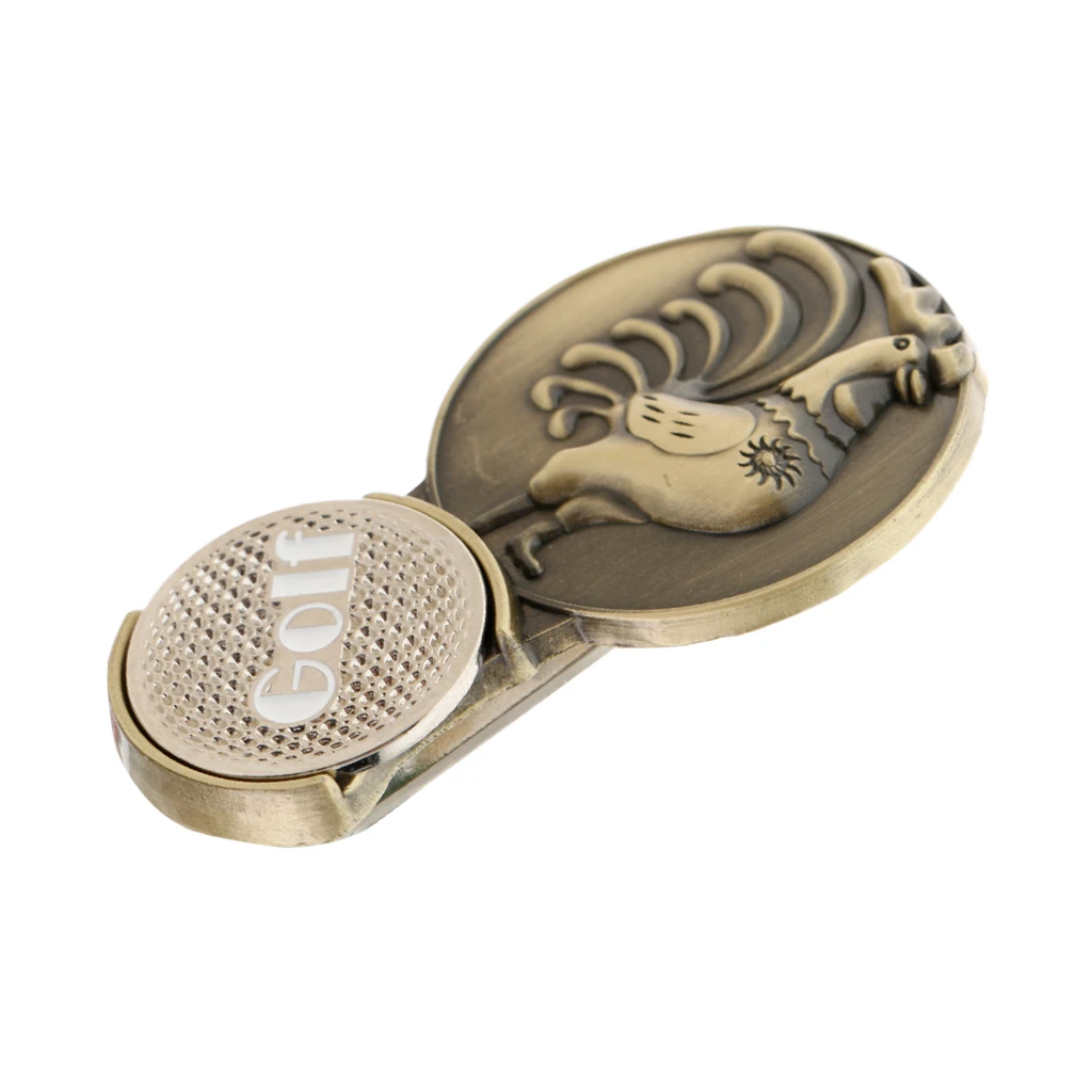 

Copper Magnetic Golf Ball Marker + Hat Clip Zodiac Chicken Design