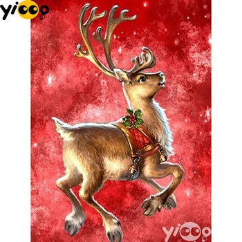 

Full Square/Round Drill Diamond Painting Embroidery Christmas elk Rhinestone Mosaic Cross Stitch Decor Gift DX1145