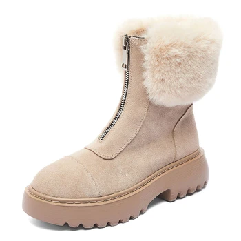 

Snow Boots Ladies 2020 Warm Winter Woman Boots Female Platform Shoes Woman Booties Fashion Black Shoes Women Chaussure Femme New
