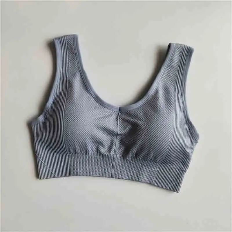 blue gray bra Плотный бесшовный комплект для йоги, женская одежда для фитнеса, спортивная одежда, женские леггинсы для спортзала, колготки, мягкий пуш-ап спортивный бюстгальтер, 2 шт., спортивные костюмы - Цвет: blue gray bra