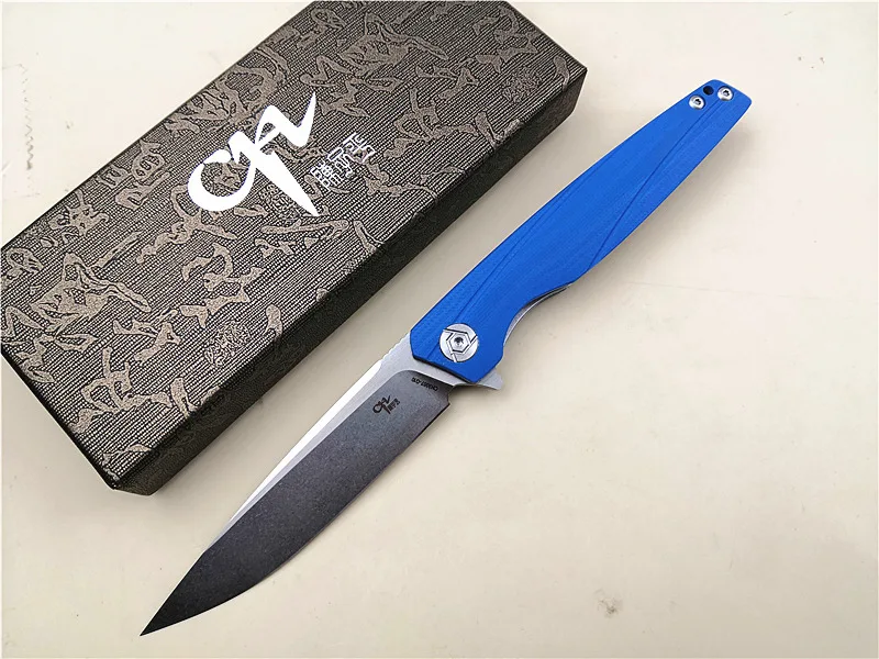 D2 складной нож CH3007 G10 Ручка D2 лезвие шарикоподшипник Флиппер Открытый/кемпинг нож Охота/Туризм/Рыбалка/EDC нож инструмент - Цвет: blue