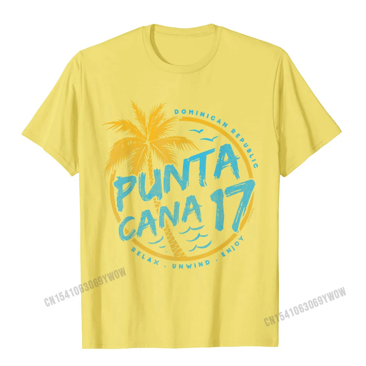 Classic Tshirts New Coming Crewneck Slim Fit 100% Cotton Men Tees Camisa Short Sleeve Tees Top Quality Punta Cana 2017 Dominican Republic Vacation T-shirt Gifts__1001 yellow