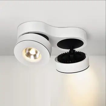

1PCS Dimmable Double Heads Lights LED Ceiling Spot Light Embedded Angled Downlight 2X15W 30W Rectangle Downlight AC85-265V