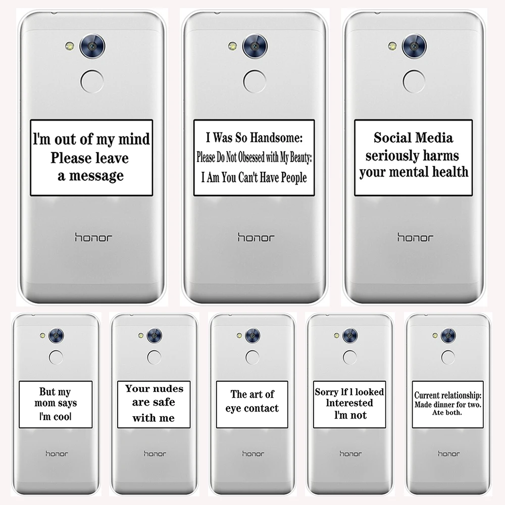 Phone Case For Huawei Honor 4C 5C 6C 6A Pro Soft TPU Silicone Funny Creative Character Cover 4X 5A 5X 6 6X | Мобильные телефоны и