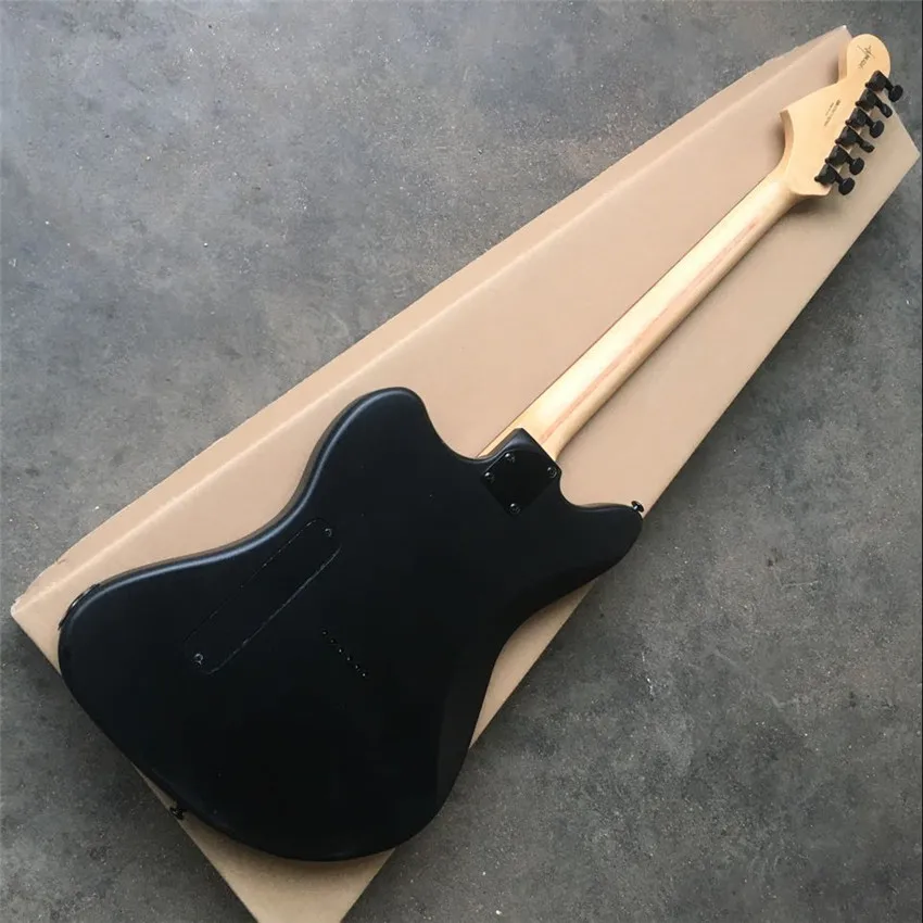 Оптовая продажа с завода матовая электрическая гитара RED jazz master jim root черными