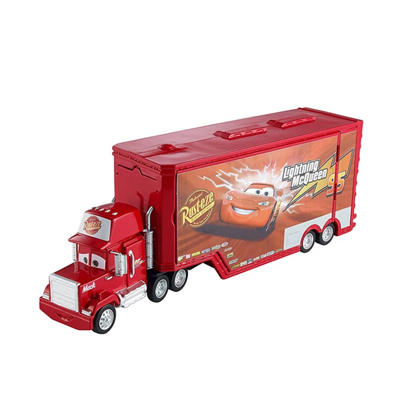 Дисней Pixar тачки 3 подарок Mack контейнер грузовик автомобиль трансформирующий гоночный трек литье под давлением Развивающие игрушки для детей DVF39 1:55