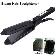 Паровой выпрямитель для волос 4 шестерни термостат быстрый нагрев сухой влажный использование прямой шина