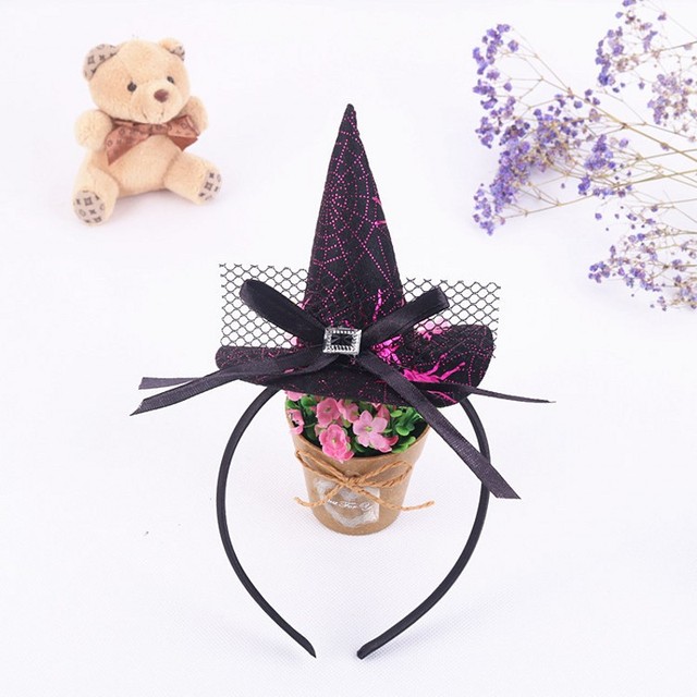 Hair Hoop Halloween Festival Party Skull Headband Spider Web Witch Pumpkin Hat Ghost Performance Props Hair Accessories