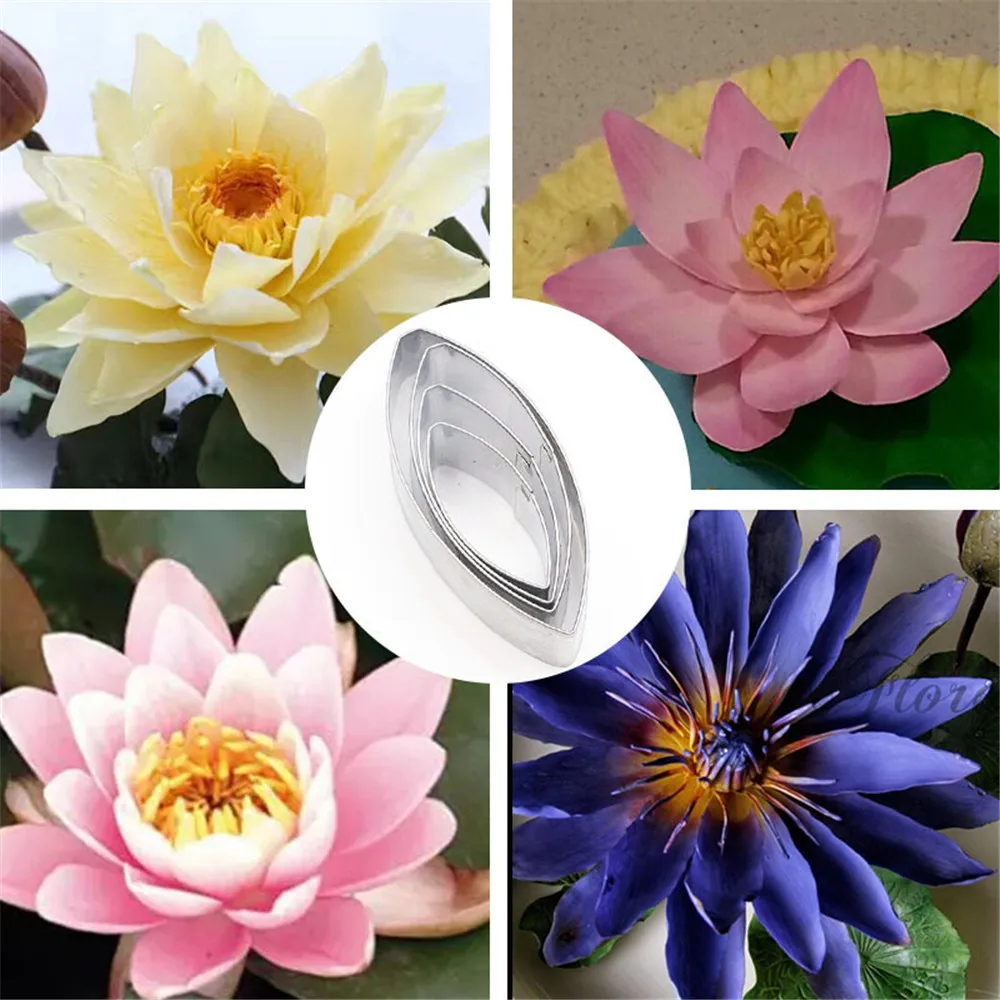

Baking Fondant Mold Flower Cutting Waterlily Petal Mold Clay Tools Klei Maquetas Arcilla Polimerica Keramiek Gereed Cutter Molds