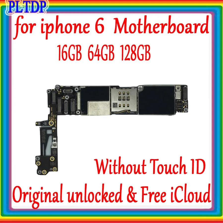 100% оригинальная разблокированная материнская плата для iphone 6 4 7 дюйма с/без Touch ID