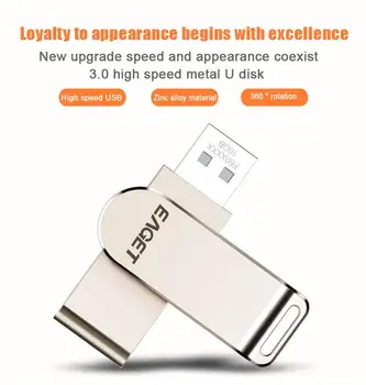 

EAGET F60 USB Flash Drive USB 3.0 High Speed Flash Drive Mini USB Pen Drive Metal Memory Stick For Laptop Desktop Computer