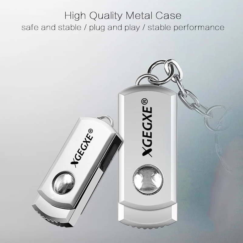 XGEGXE USB Flash Drive 32GB Pendrive 8GB 16GB 64GB 128GB Foldable Metal High Speed Waterproof Pen Drive for Laptop PC Phone