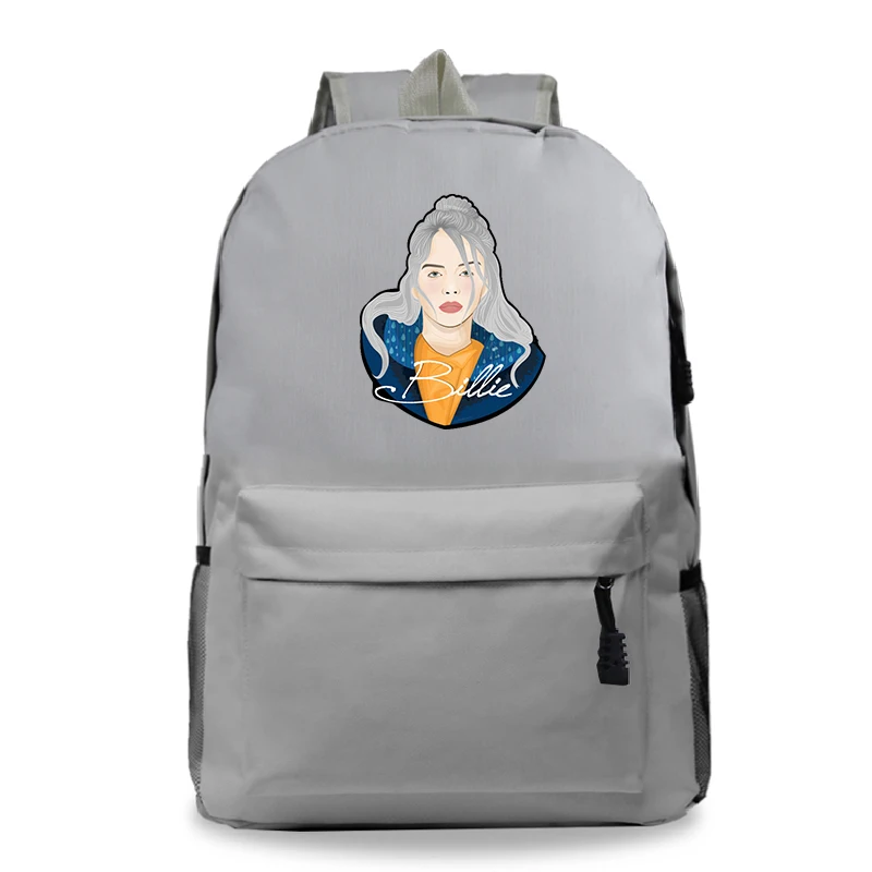 6 Красивый рюкзак Billie Eilish, узор, рюкзак для ноутбука, красивая Мужская и женская повседневная школьная сумка для мальчиков и девочек - Цвет: 6