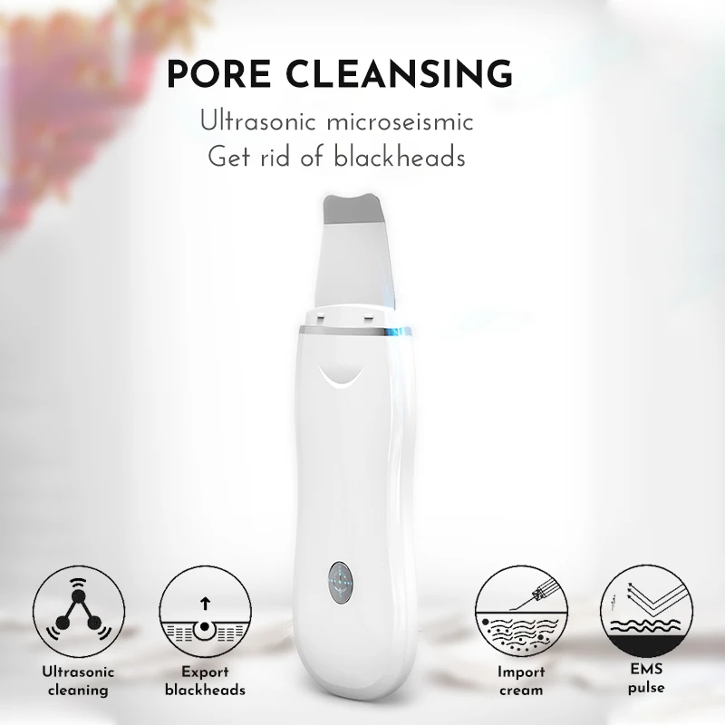

Ultrasonic Skin Scrubber Deep Face Cleaning Machine Peeling Shovel Facial Pore Cleaner Face Skin Scrubber Lift Machine