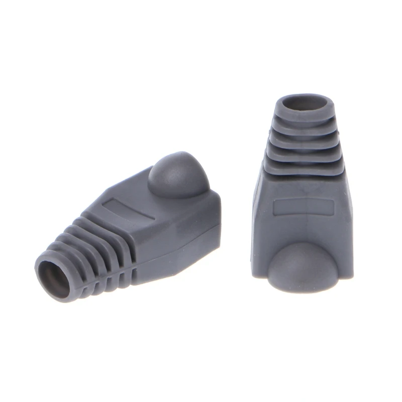 100 шт. CAT5E CAT6 RJ45 cap Ethernet сетевой кабель натяжения сапоги разъем крышка