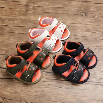 

0-1 Year Infant Old Summer Male And Female Baby Soft Bottom Baby Open Toe Toddler Shoes Non-Slip Breathable Shoes