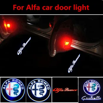 

Led Logo Car Door Welcome Light Laser Projector For Alfa Giulietta Mito Stelvio Giulia 159 Spider Brera Decorative Accessories
