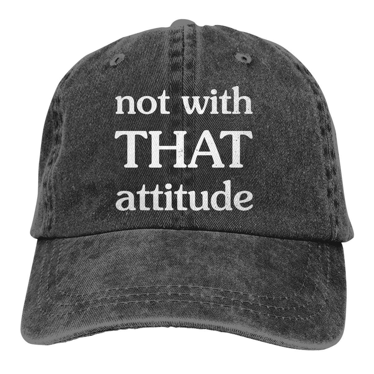 Не с тем, что отношение Casquette черный унисекс Мужские Женские деним Strapback бейсболка Регулируемая Гольф папа шляпа